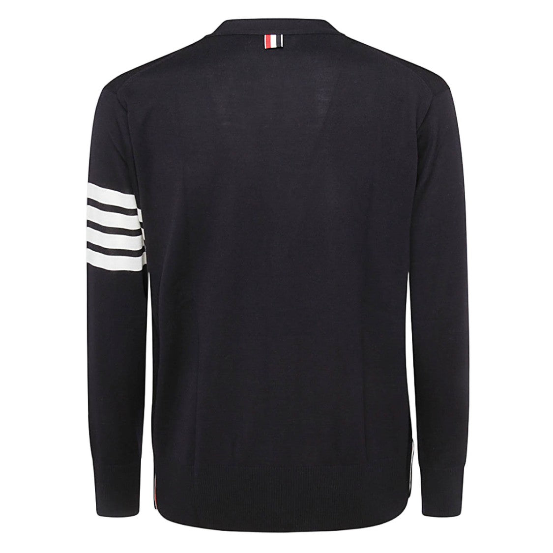 Thom Browne Classic Cardigan Sweater With Contrasting Stripes