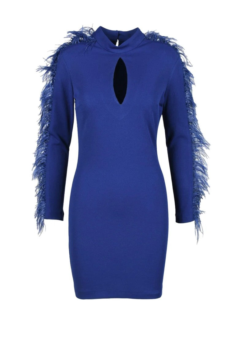 Spell By Access Fashion Bold Purple Fitted Mini Dress