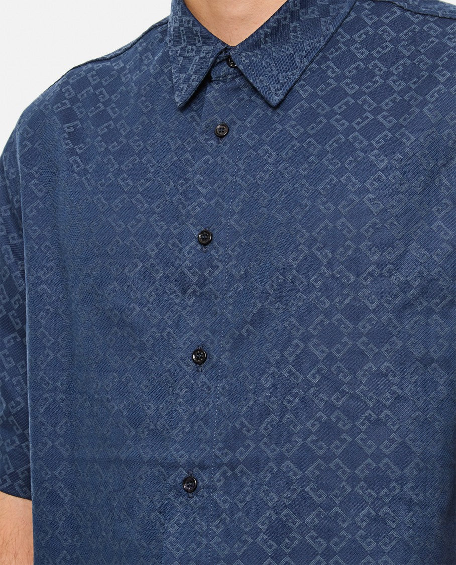 Givenchy Blue Monogram Jaquard Shirt