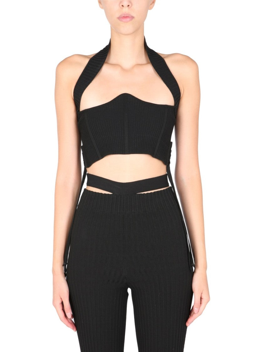 Andreâdamo Structured Ribbed Bustier