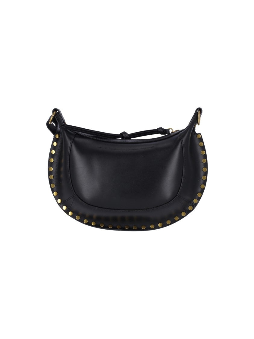 Isabel Marant Black Oskan Moon Leather Shoulder Bag