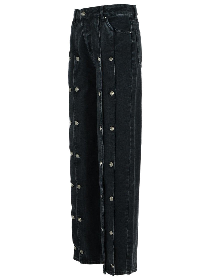 Rotate Dizie' Black Cotton Blend Jeans