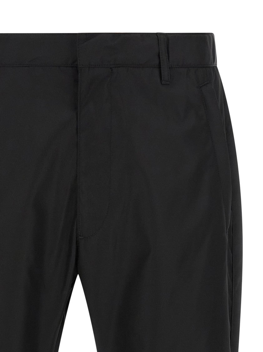 Prada Straight Leg Re-Nylon Pants With Drawstring And Triangle Logo