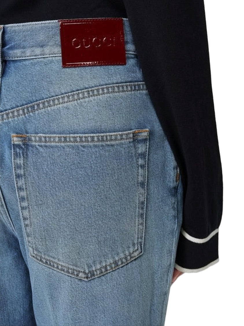 Gucci Straight-Leg Denim Pants With Mid-Rise Waist