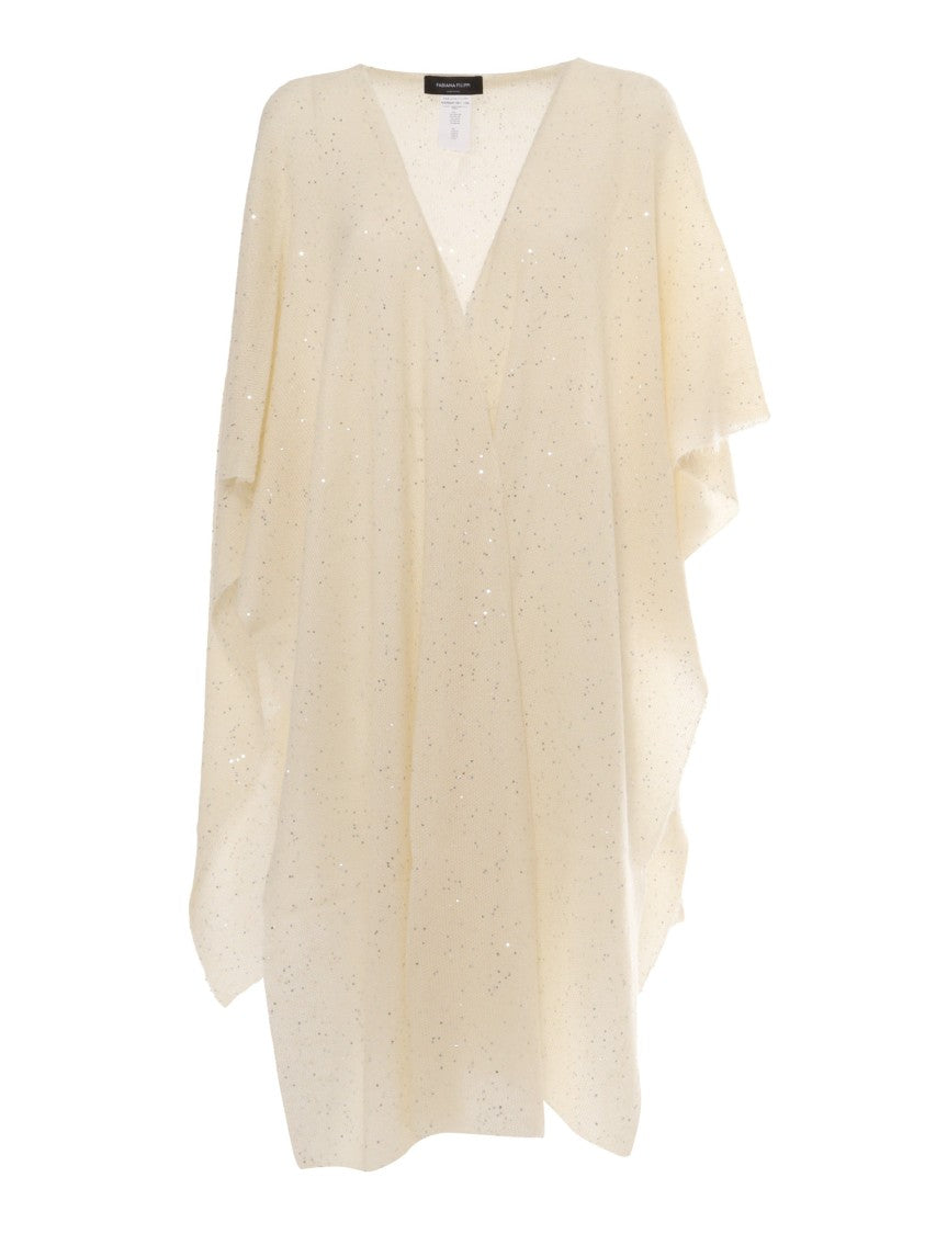 Fabiana Filippi Sequin Soft Mohair Open Cape