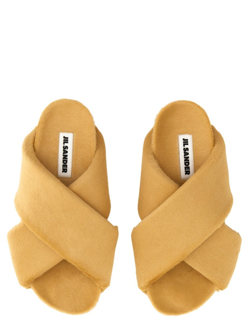 Jil Sander Crisscross Leather Sandals