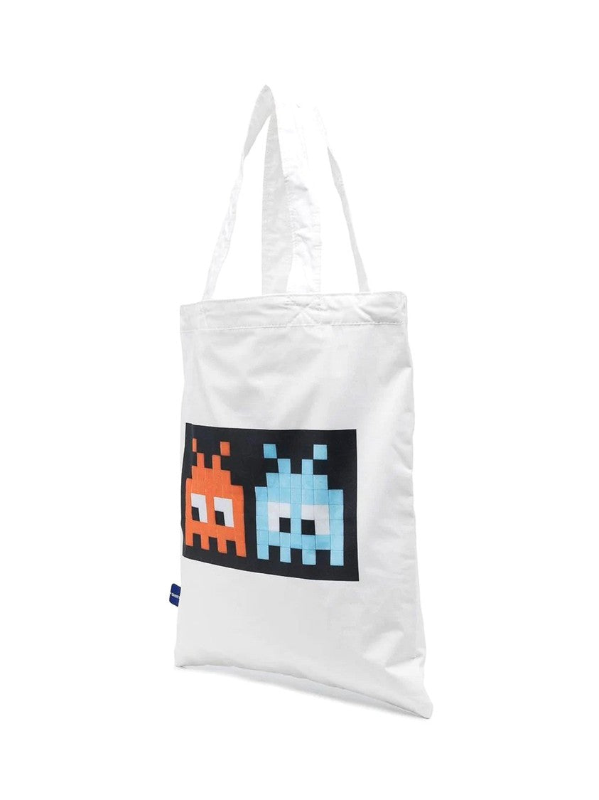 Comme Des Garçons Space Invaders Logo Shopping Bag