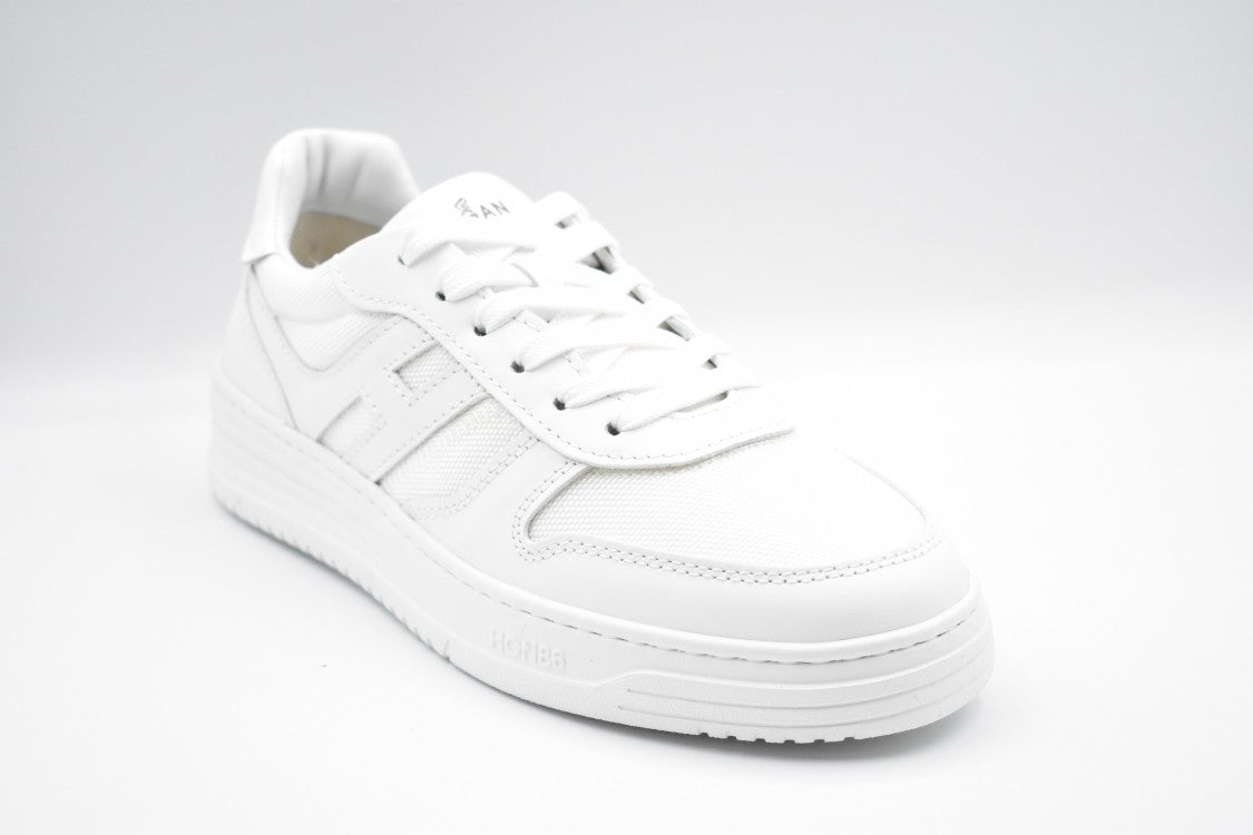 Hogan White Minimalist Laced Sneakers