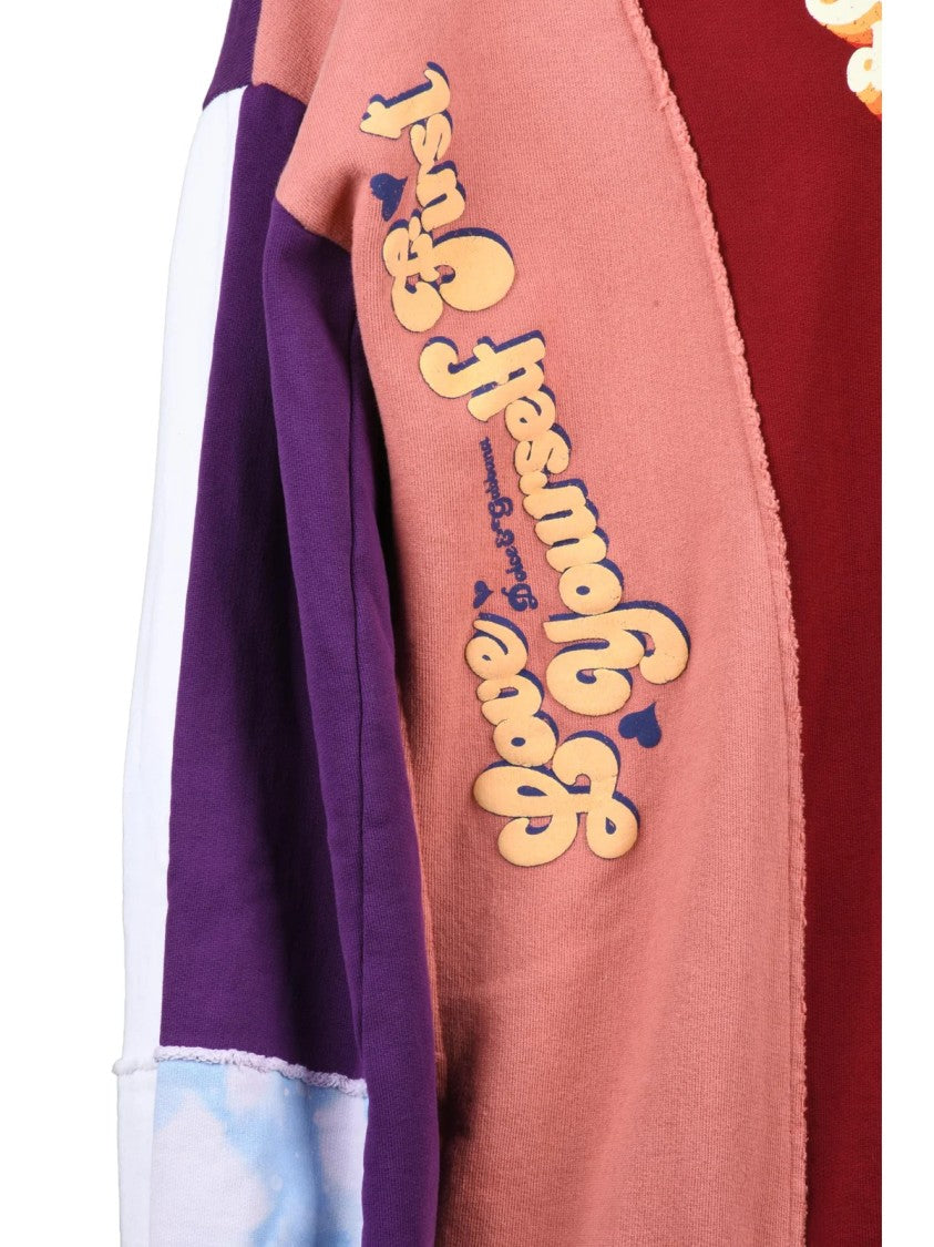 Dolce & Gabbana Multicolor Patchwork Hooded Cotton Sweatshirt