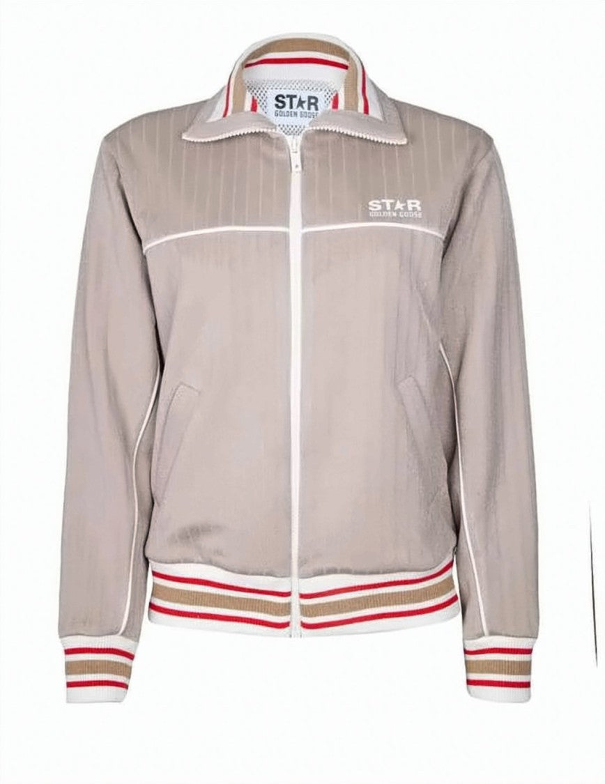 Golden Goose Zip-Up Polyester Jacket With Ribbed Accents