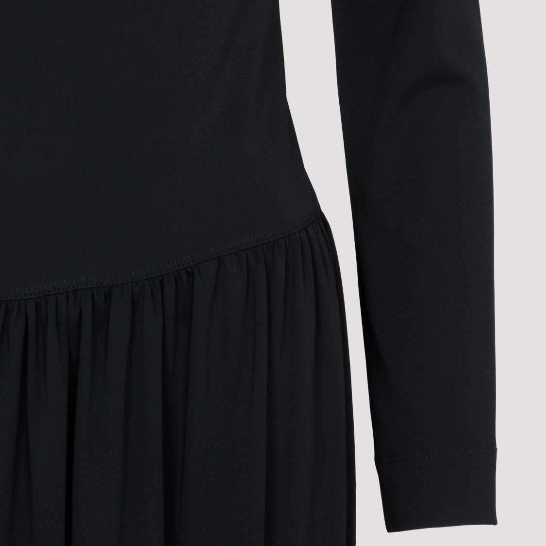 Lanvin Black Ls Drape Midi Dress