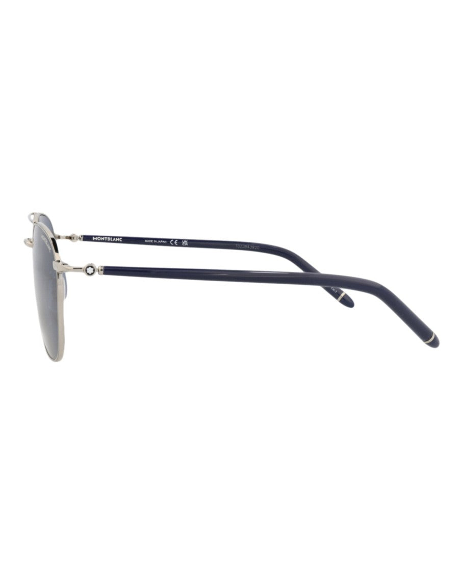 Montblanc Aviator-Frame Metal Sunglasses