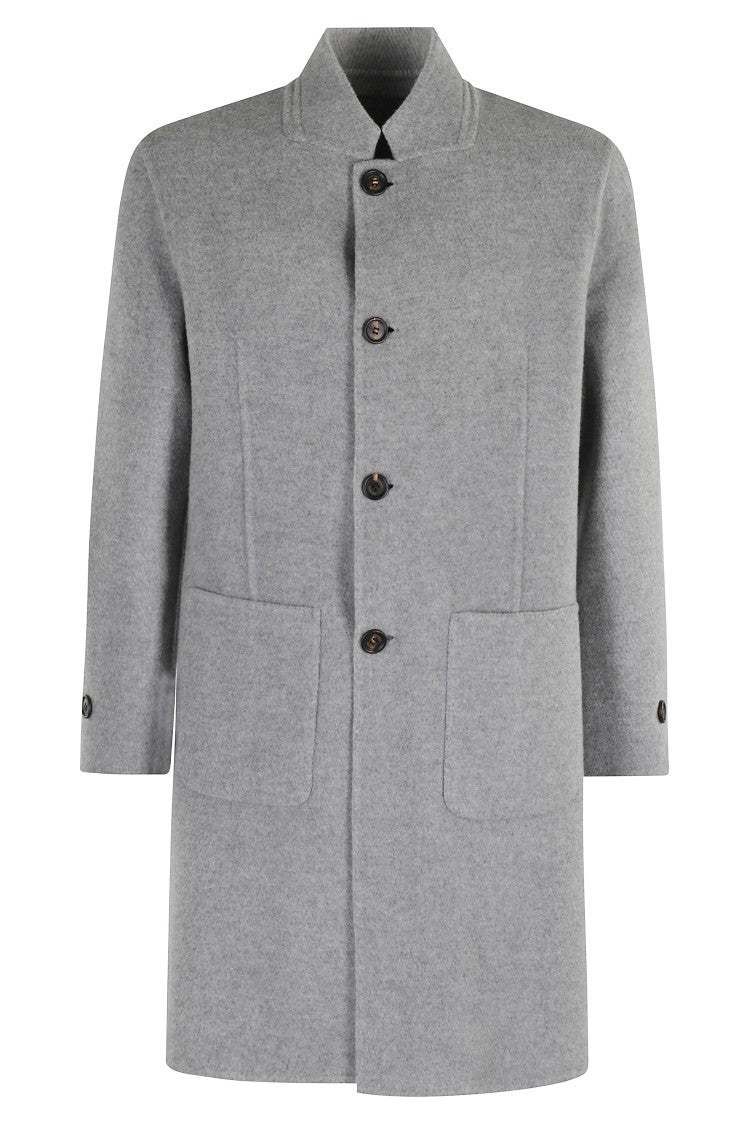 Eleventy Light Grey Mp Reversible Coat