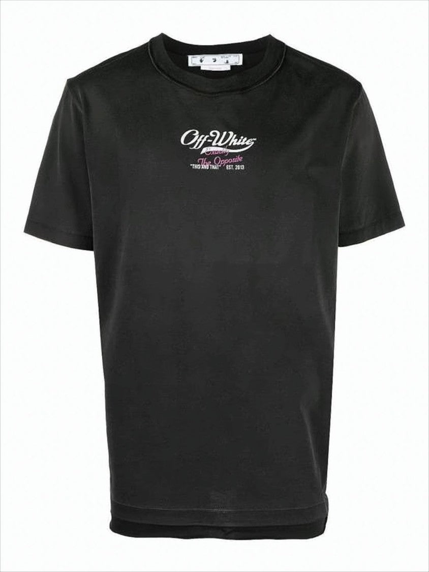 Off-White Relaxed-Fit Black Cotton T-Shirt With Logo Print