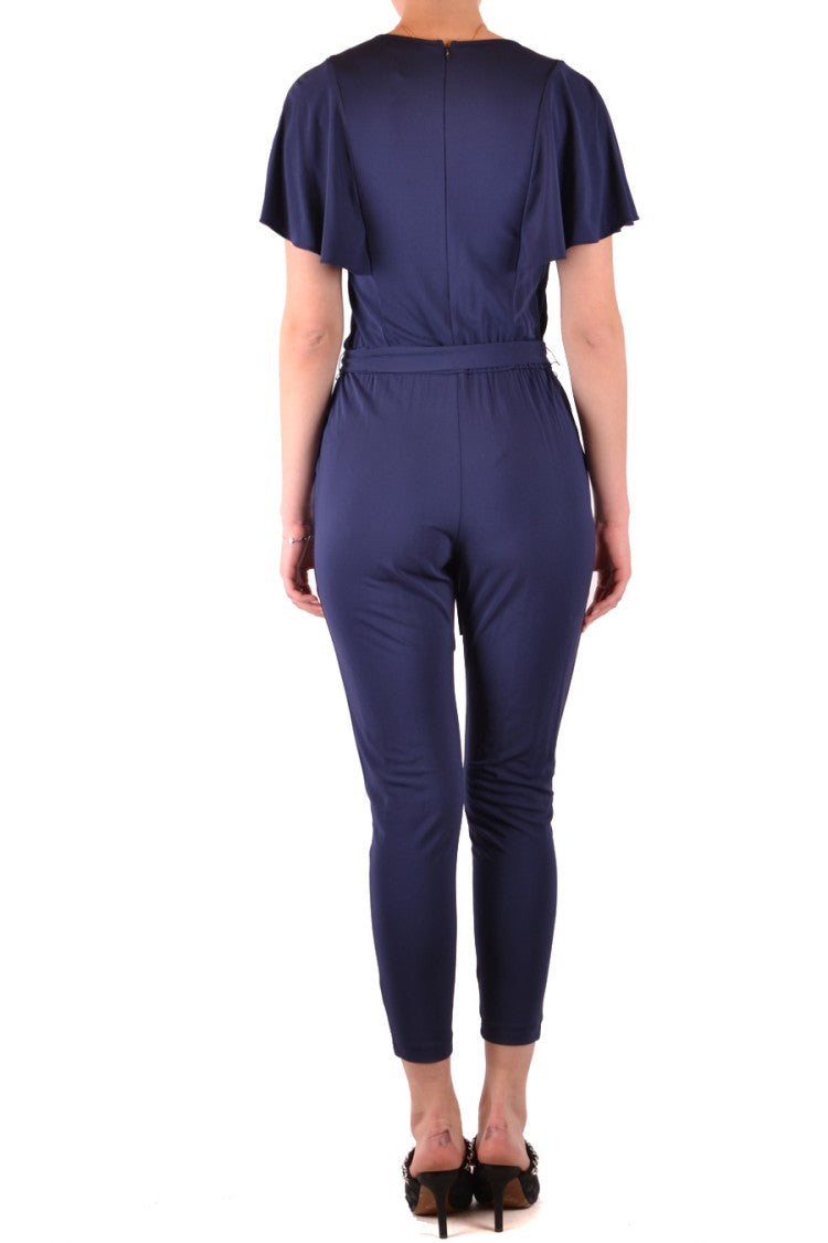 Michael Kors Tailored Deep Navy Jumpsuit With Flutter Sleeves