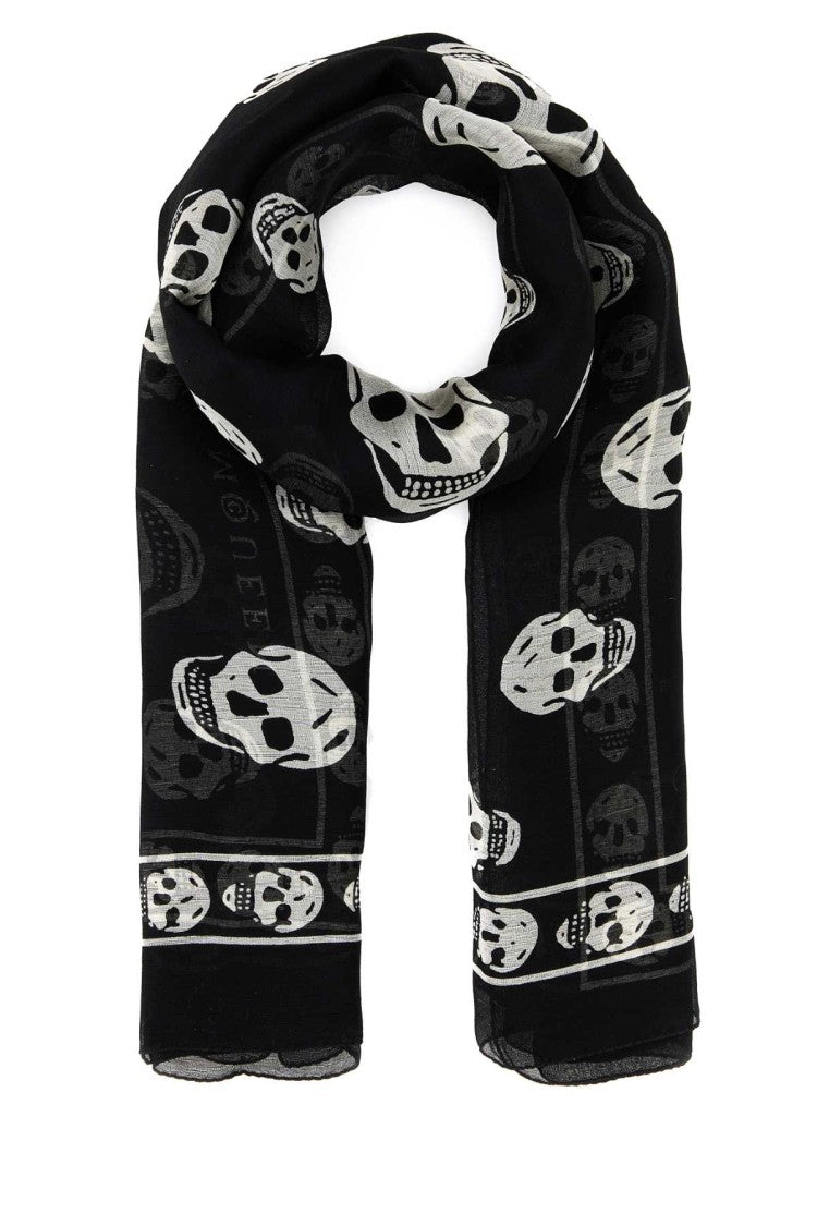 Alexander Mcqueen Printed Silk Foulard