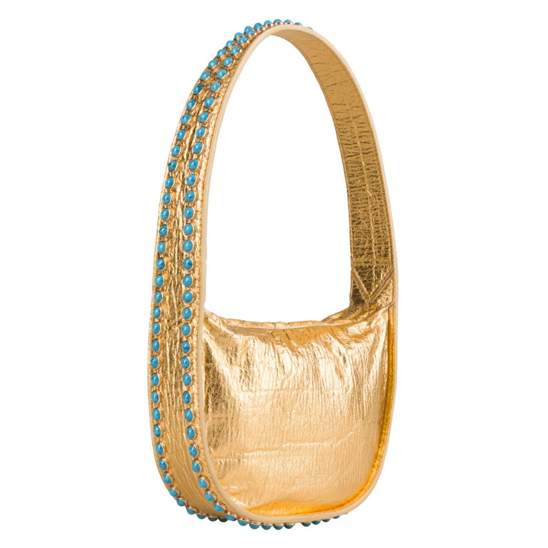 Marici Structured Frame Shoulder Bag With Brass Studs
