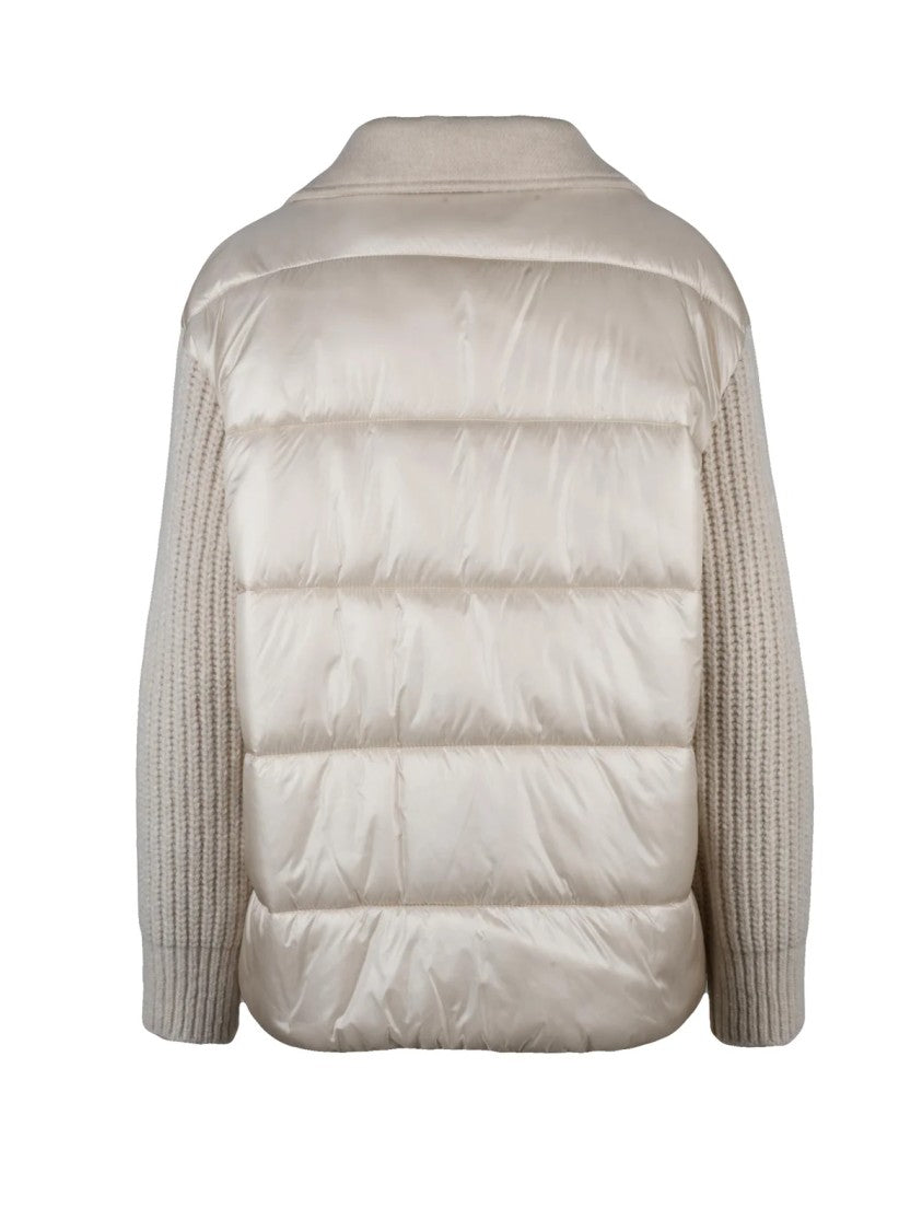 Peserico Easy Beige Wool-Blend Double-Breasted Coat