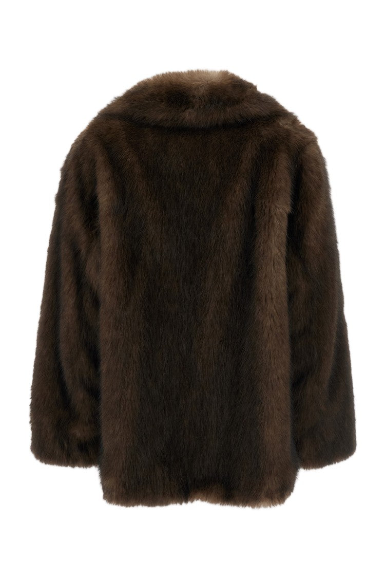 Stand Studio Brown Faux-Fur Journi Jacket