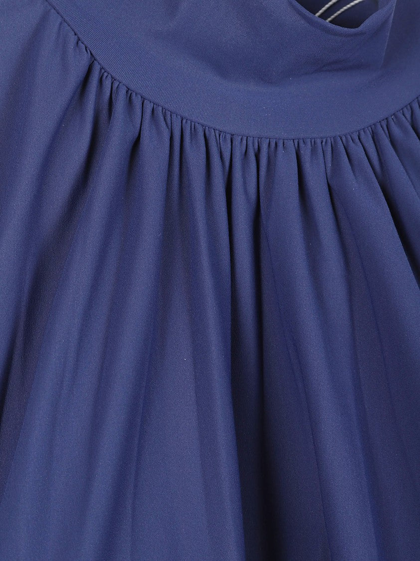 Amazuin Sleeveless Blue Maxi Dress