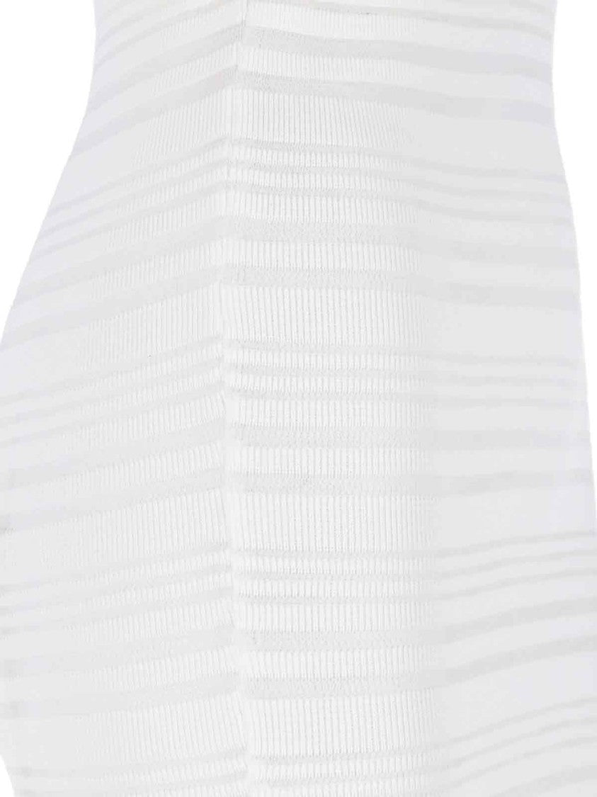 Andreâdamo Ribbed Knit Midi Dress – White