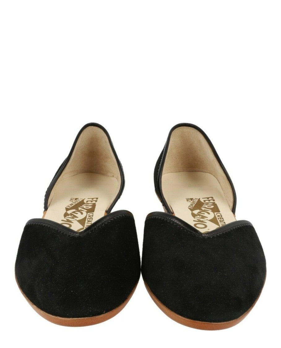 Ferragamo Ira Archived Limited Edition 1959 Suede Ballet Flats