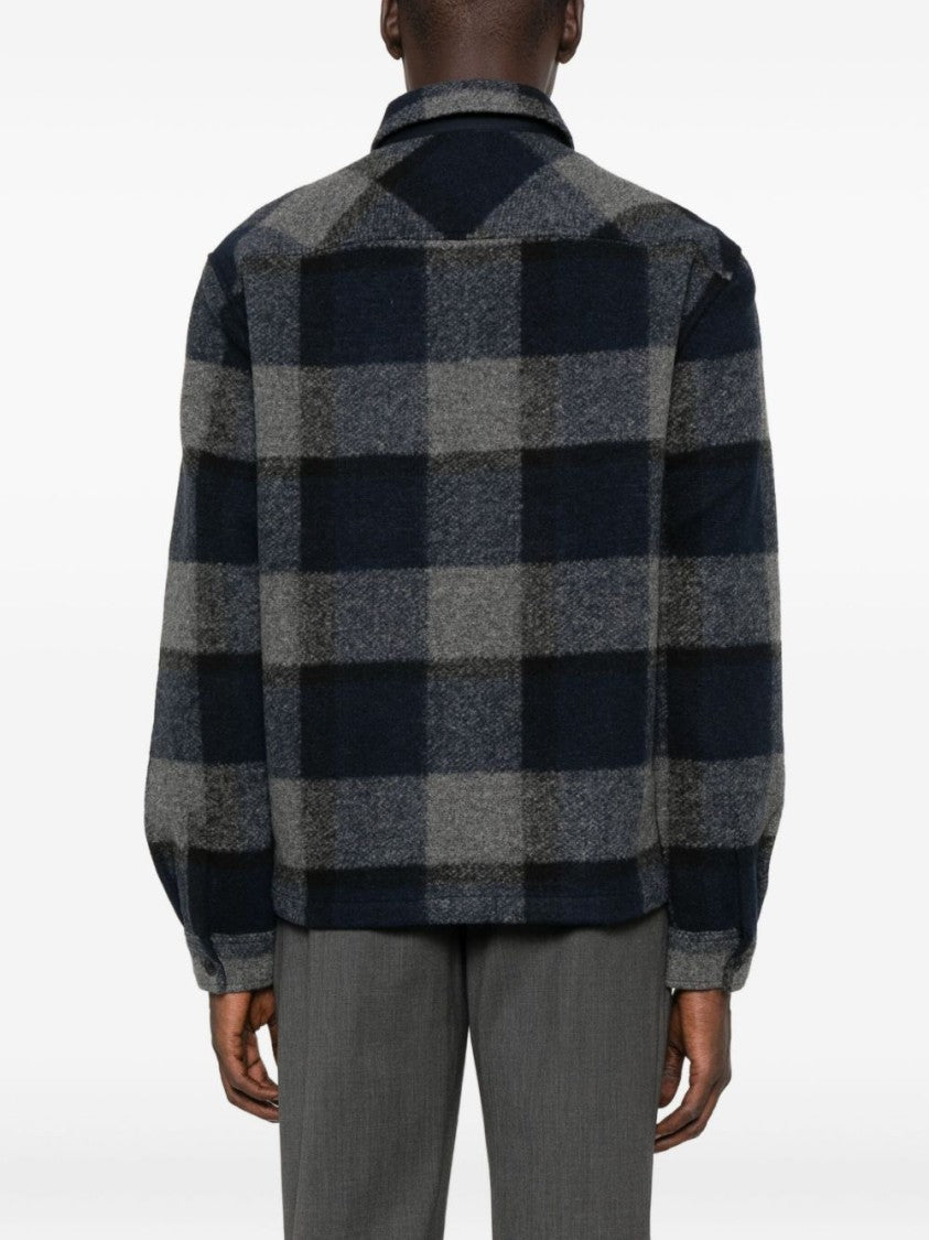 Barbour Boxy Fit Navy Blue Checked Overshirt