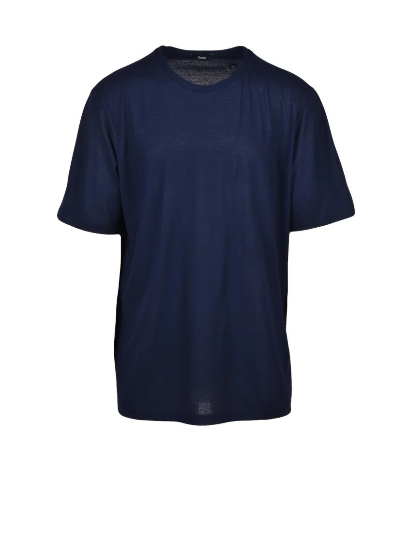 Herno Blue Cotton T-Shirt