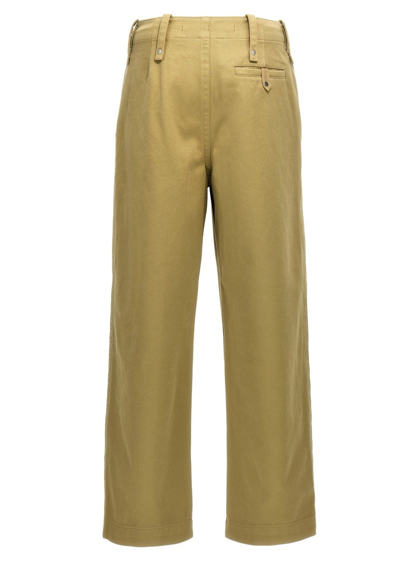 Burberry Relaxed Fit Cotton Trousers With Functional Pockets