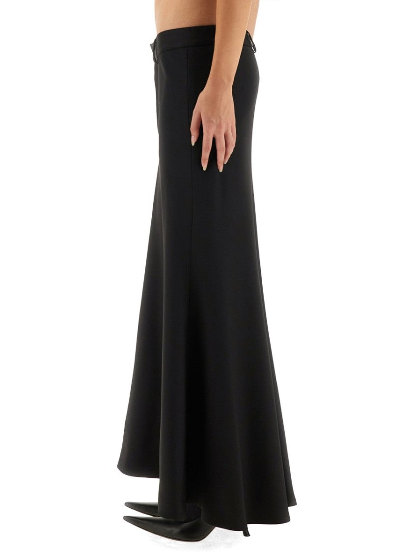 Balenciaga Fitted Waist Maxi Skirt With Flared Godet Hem