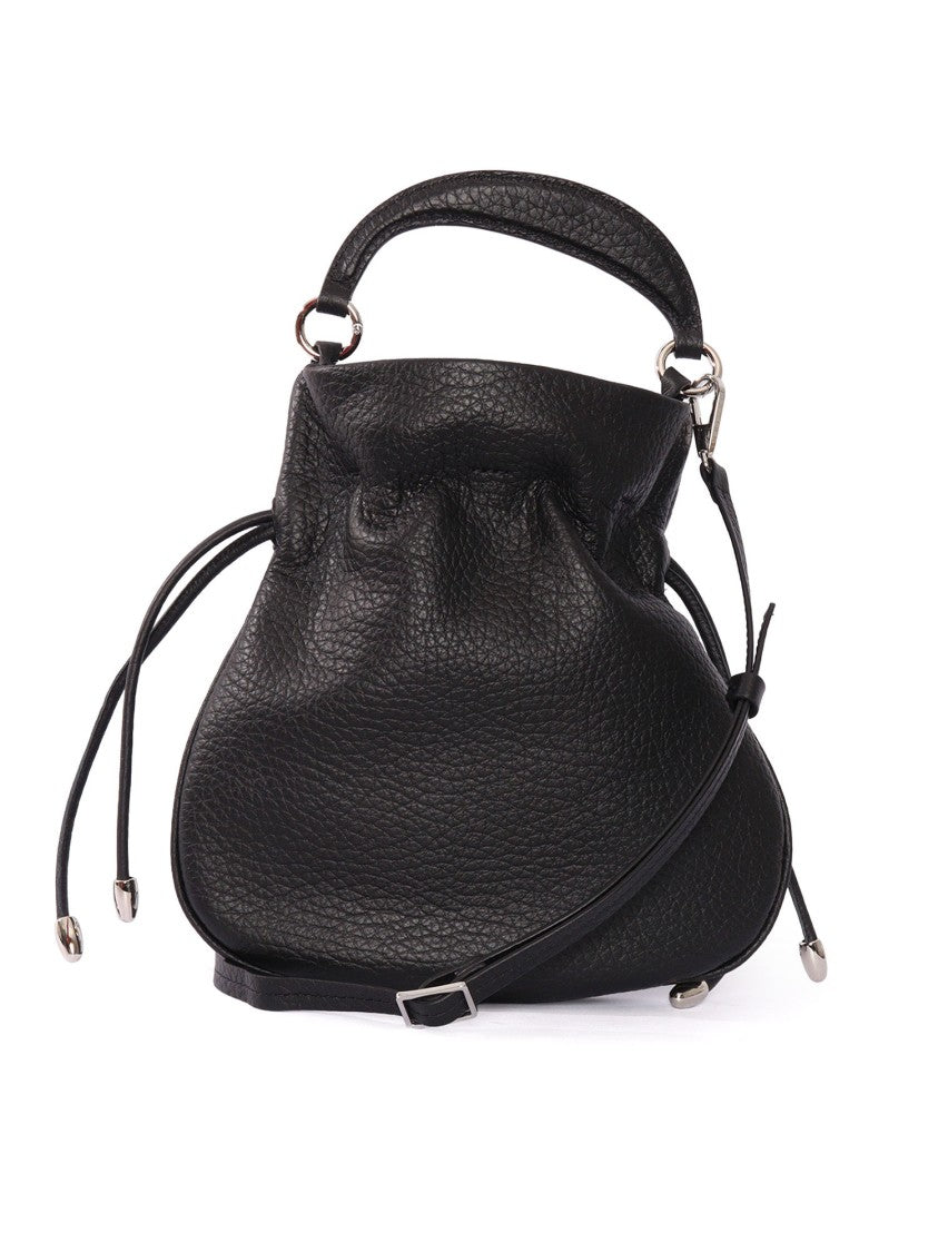 Claudio Orciani Black Textured Calf Leather Tote Bag