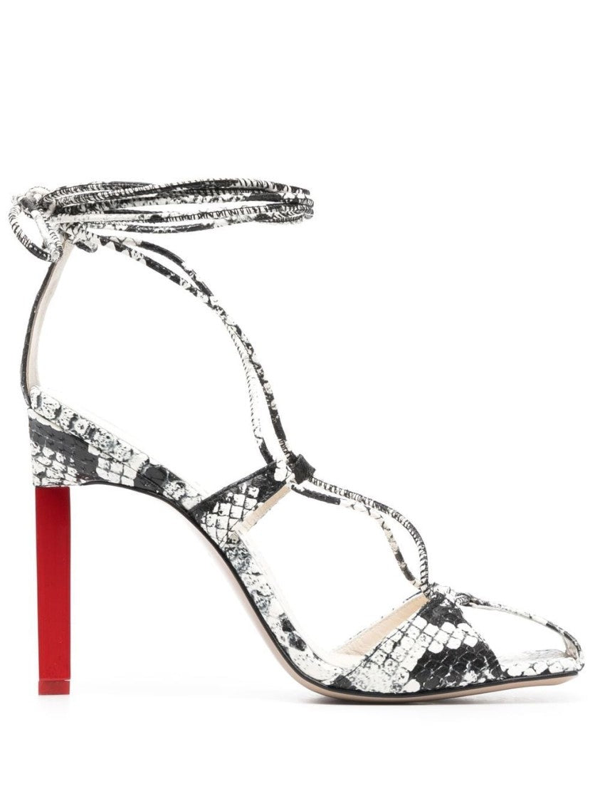 The Attico Adele 105Mm Snakeskin-Print Sandals