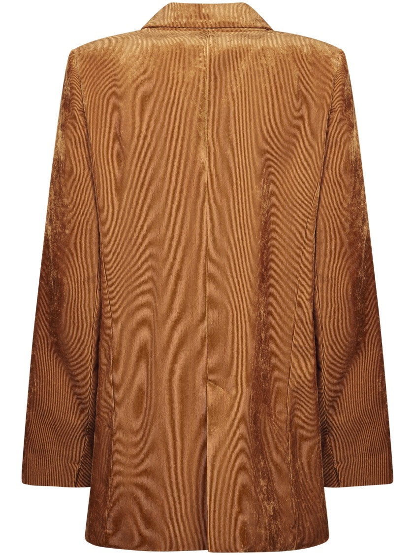 Forte Forte Fluid Ribbed Velvet Notched Lapel Blazer
