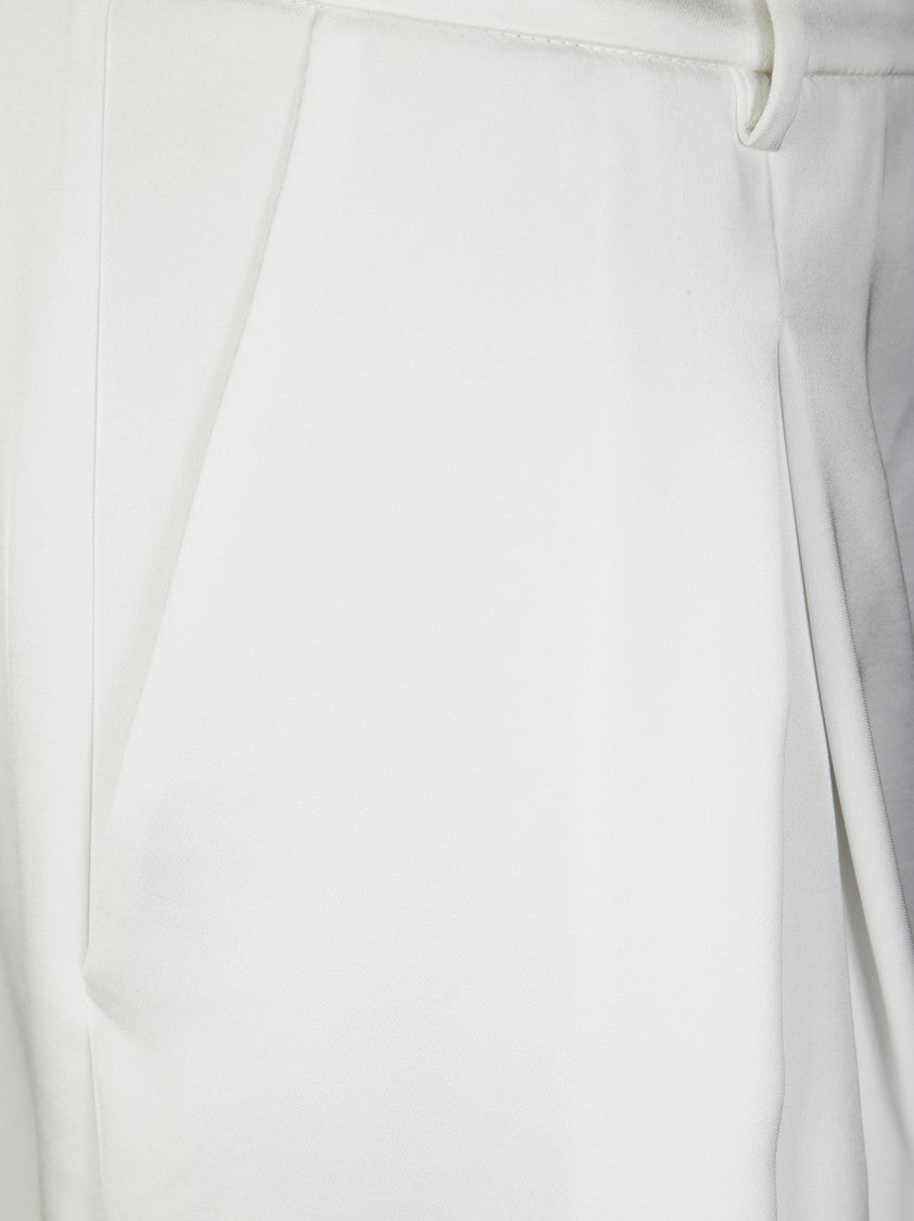 The Andamane White Wide-Leg Trousers With High Waist