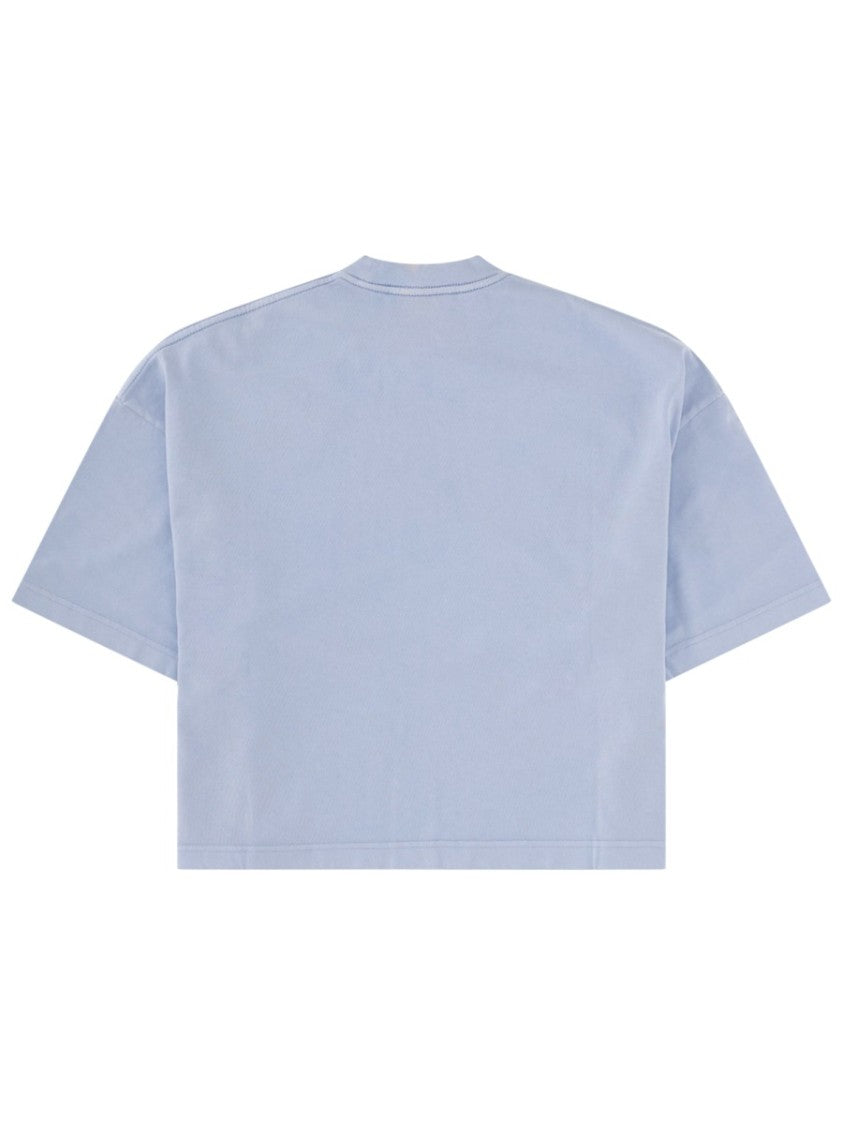 Jacquemus Blue Cropped Boxy Crewneck T-Shirt
