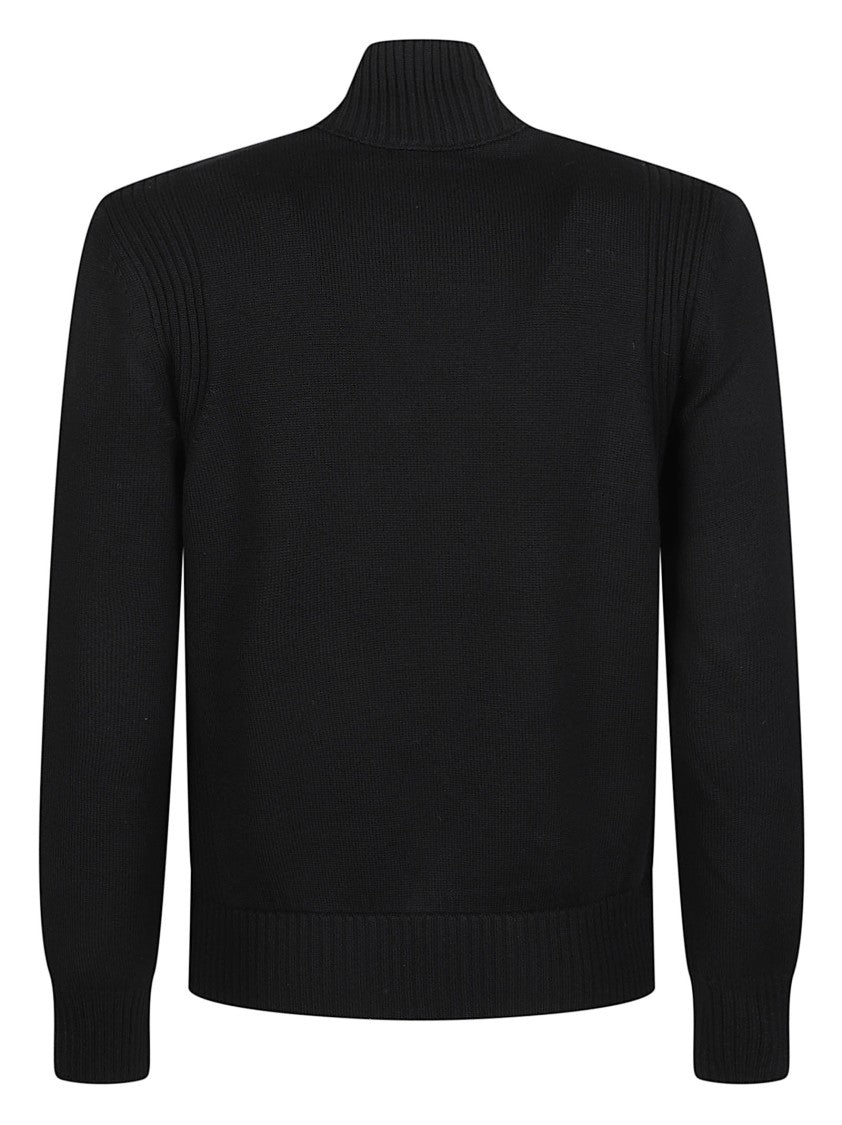 Moncler Quilted Padded Front Tricot Cardigan