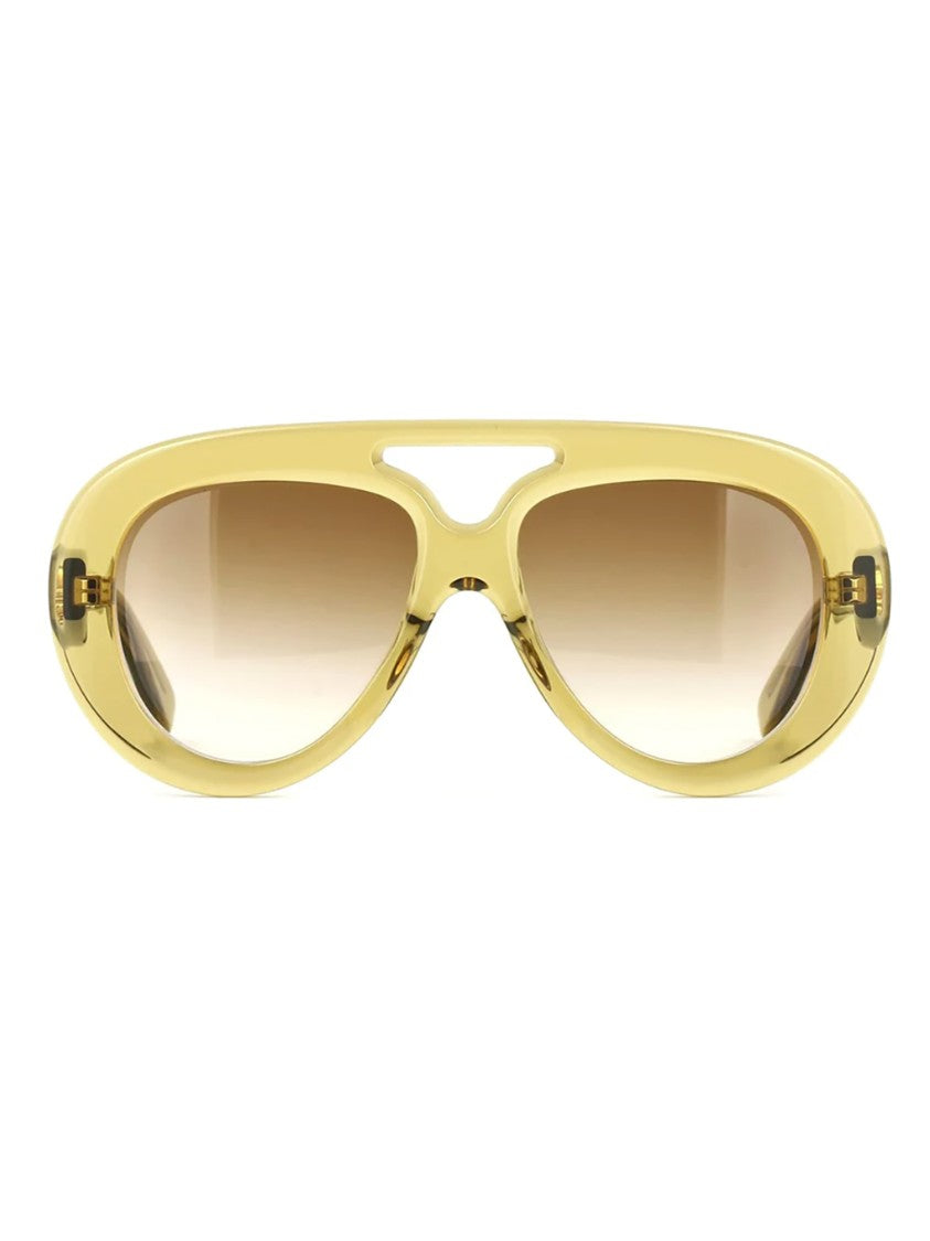 Loewe Oversized Round Frame Sunglasses With Distinctive Cutout