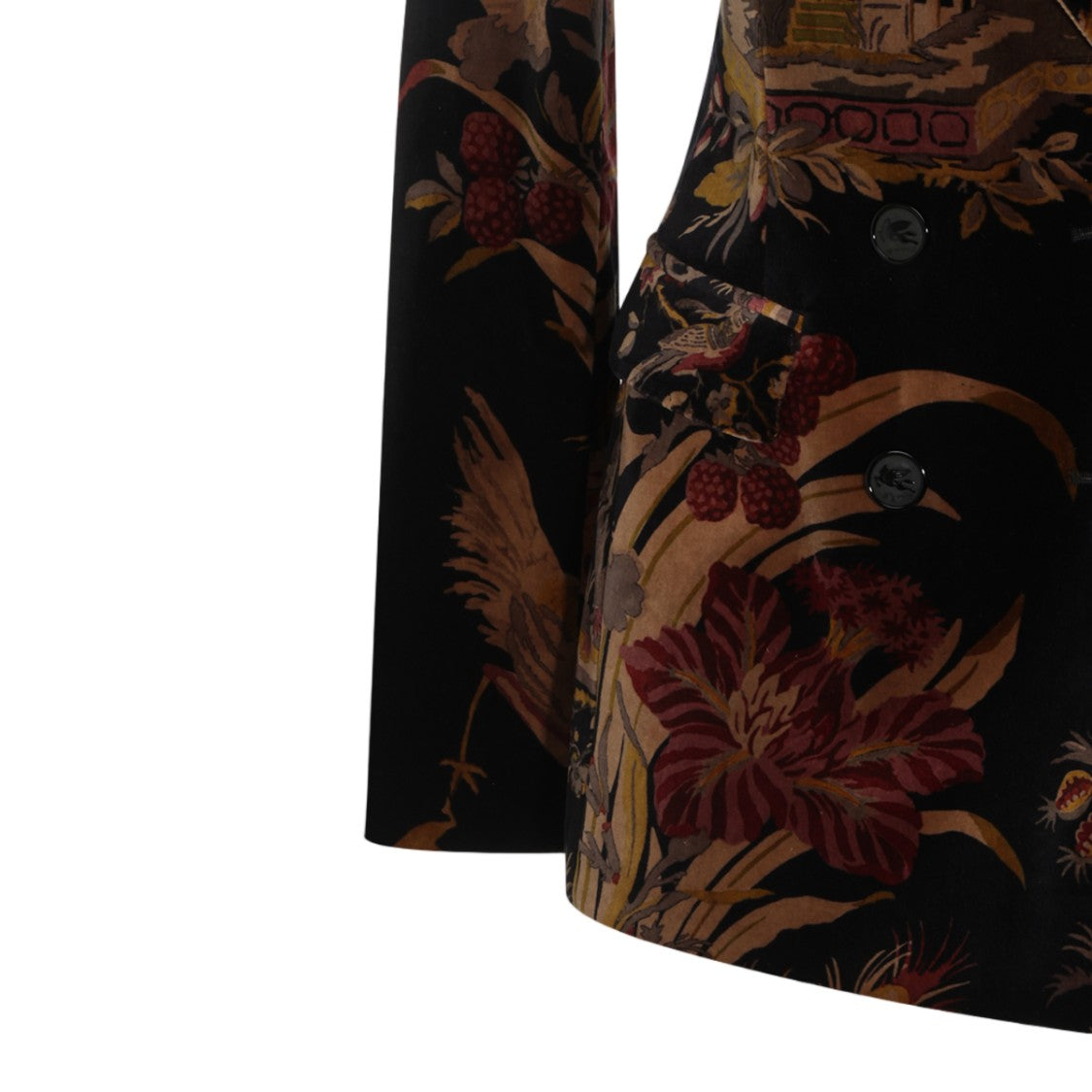 Etro Intricate Floral Pattern Tailored Jacket