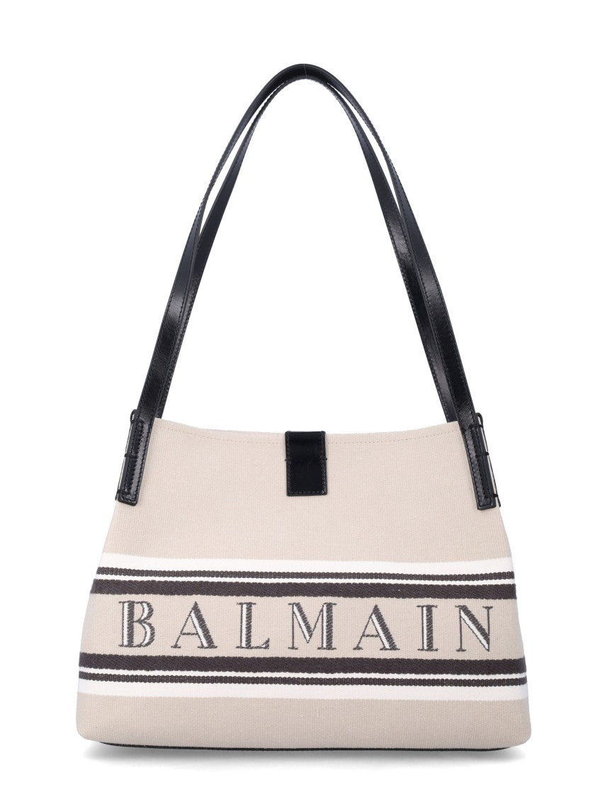 Balmain Release Compact Canvas Shopper Tote