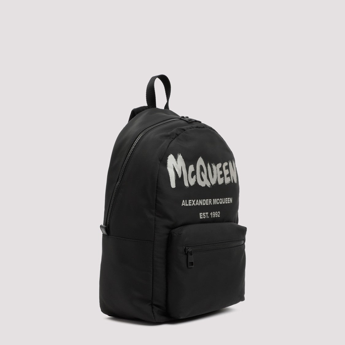 Alexander Mcqueen Black Graffiti Metropolitan Printed Backpack