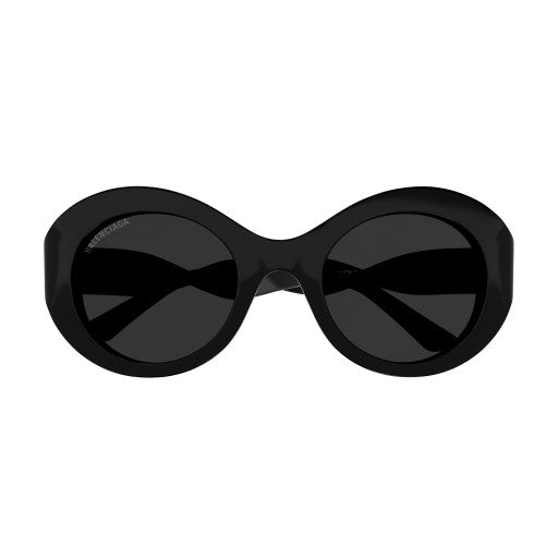 Balenciaga Oversized Black Acetate Sunglasses With Elegant Tapered Temples