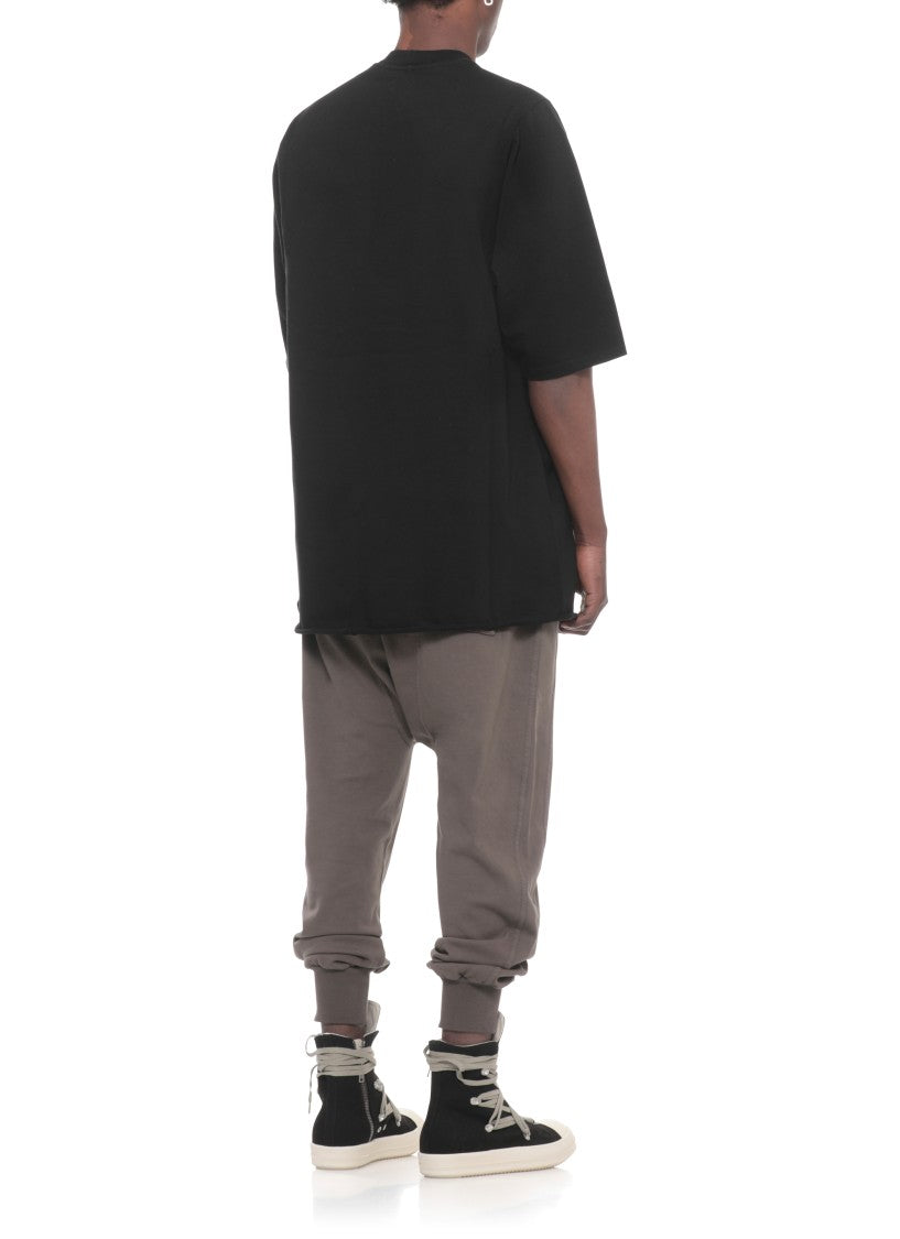 Drkshdw By Rick Owens Black Jumbo Logo Cotton T-Shirt