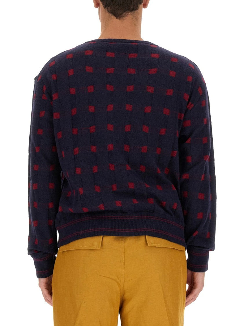Etro Checkered Pattern V-Neck Cardigan