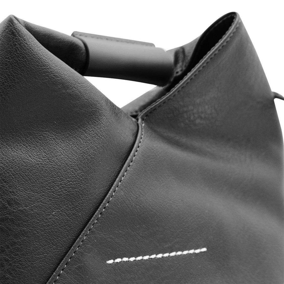 Mm6 By Maison Margiela Black Leather Japanese Crossbody Satchel