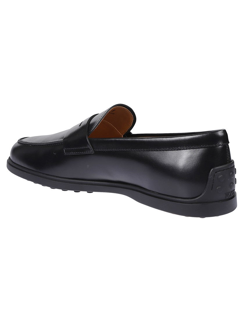Tod's Penny Slot Leather Moccasins With Signature Gommino Sole