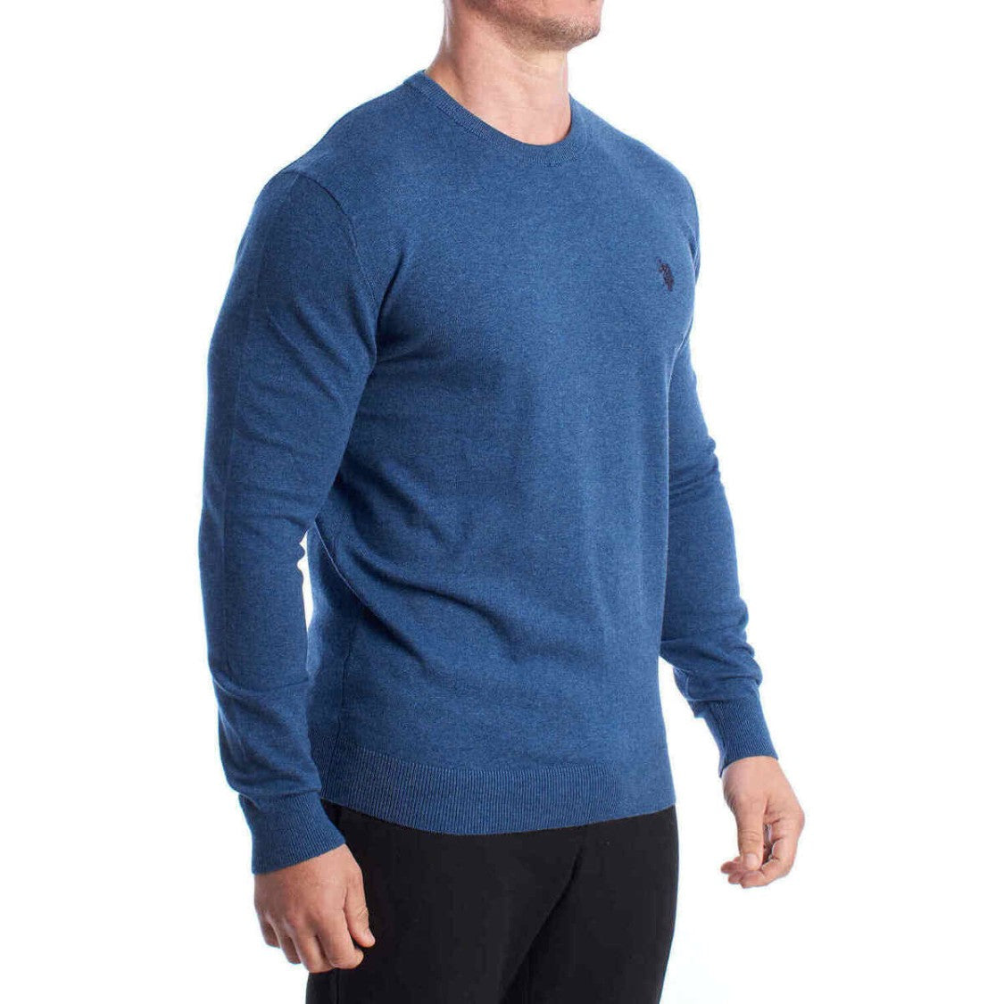 U.S. Polo Assn. Medium-Weight Cotton Blend Crewneck Sweater