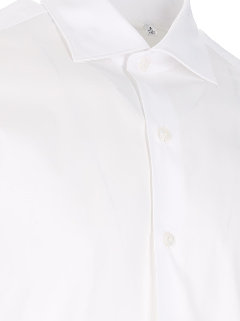 Finamore 1925 "Milano-Zante" White Cotton Shirt