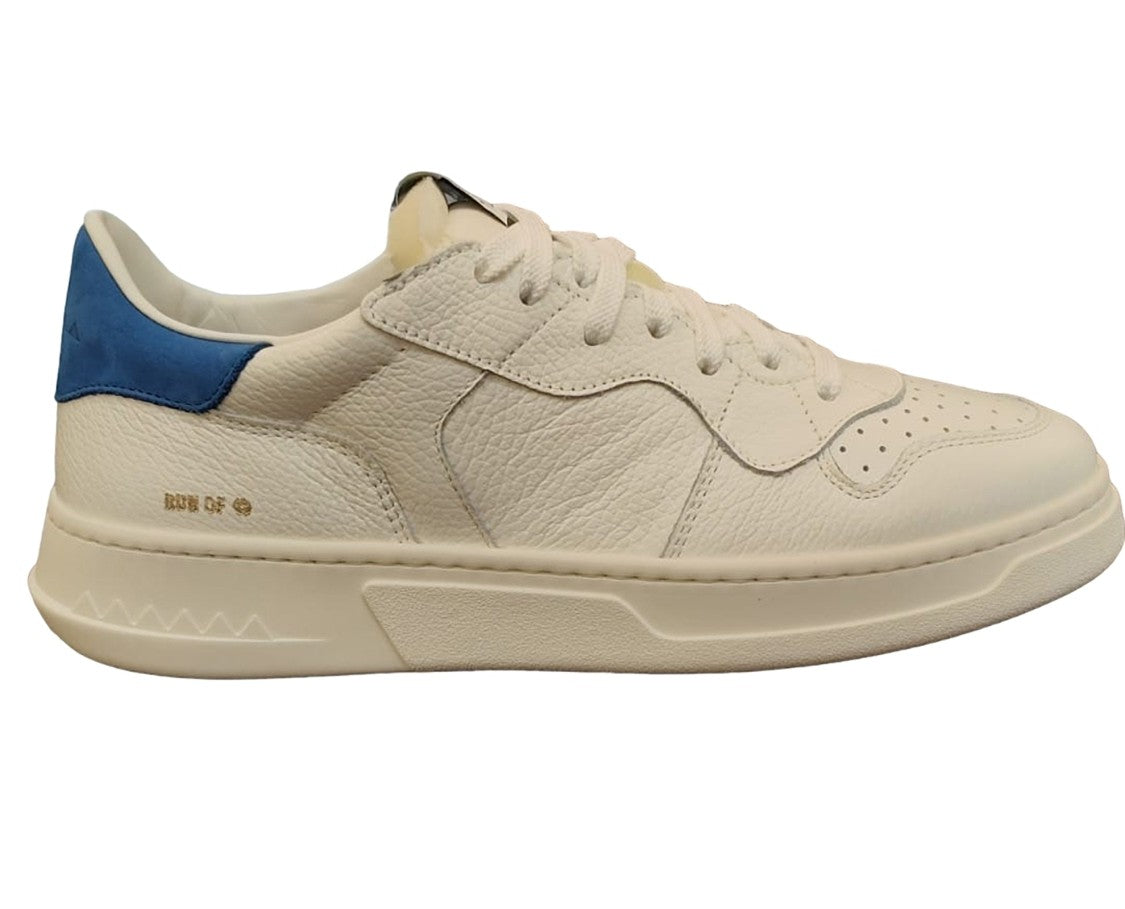 Run Of Textured Off-White Leather Sneakers