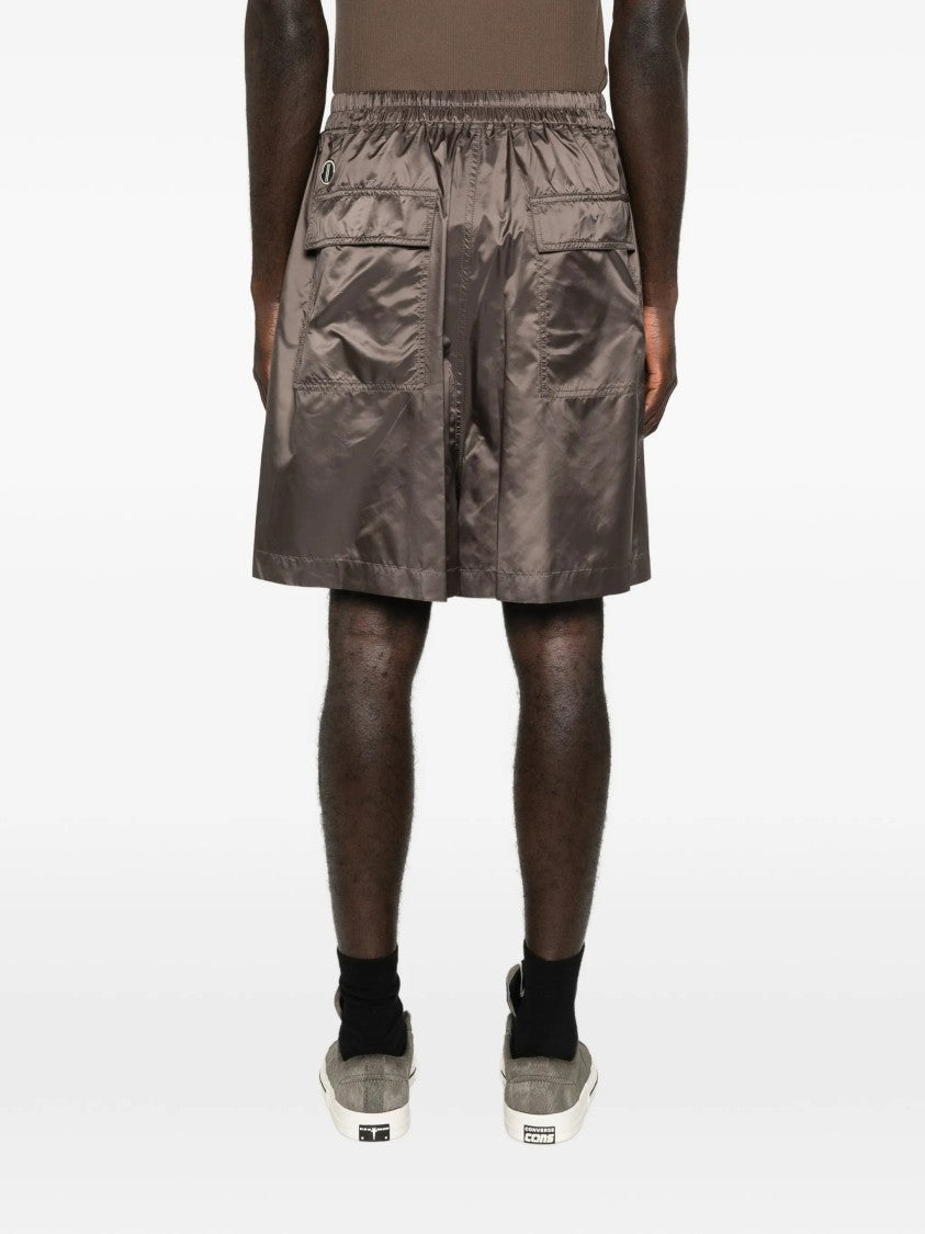 Moncler X Rick Owens Brown Woven Kilt Bermuda Shorts