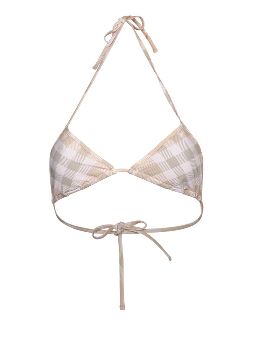 Burberry Triangle Swimsuit With Checkered Pattern